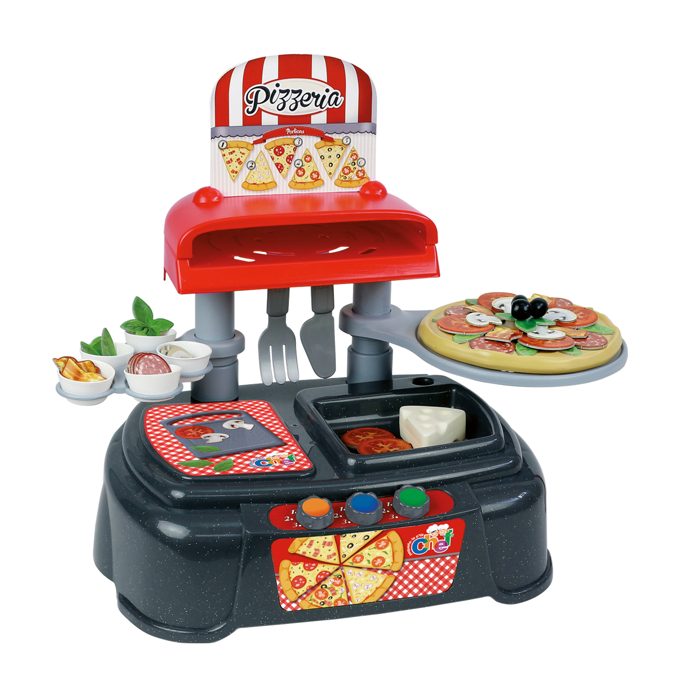 aGreatLife® Conjunto de Juguete de Marca de Pizza Conjunto de Juego de Comida de simulación de Pizza niños de 3 años en adelante. 